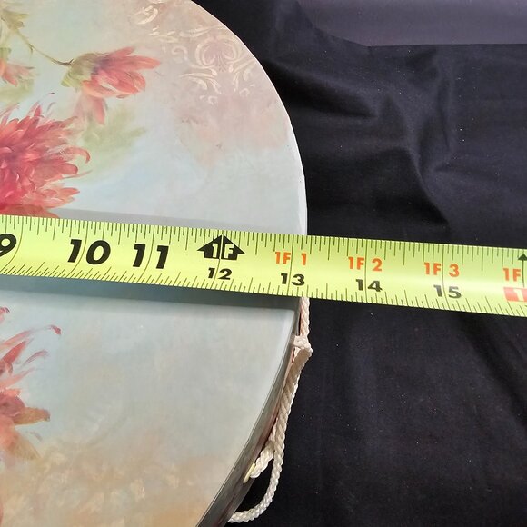 13 inch Fabrice De Villeneuve Floral Design Hat Box (2005) - Picture 7 of 8